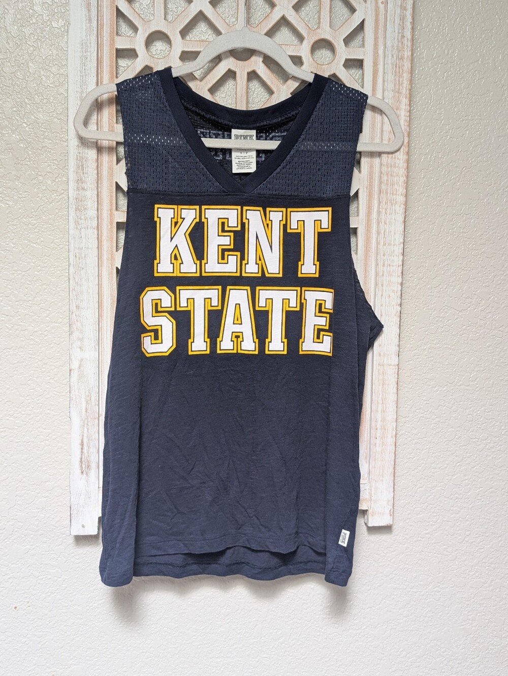Victoria's Secret PINK Kent State University size small sleeveless jersey navy